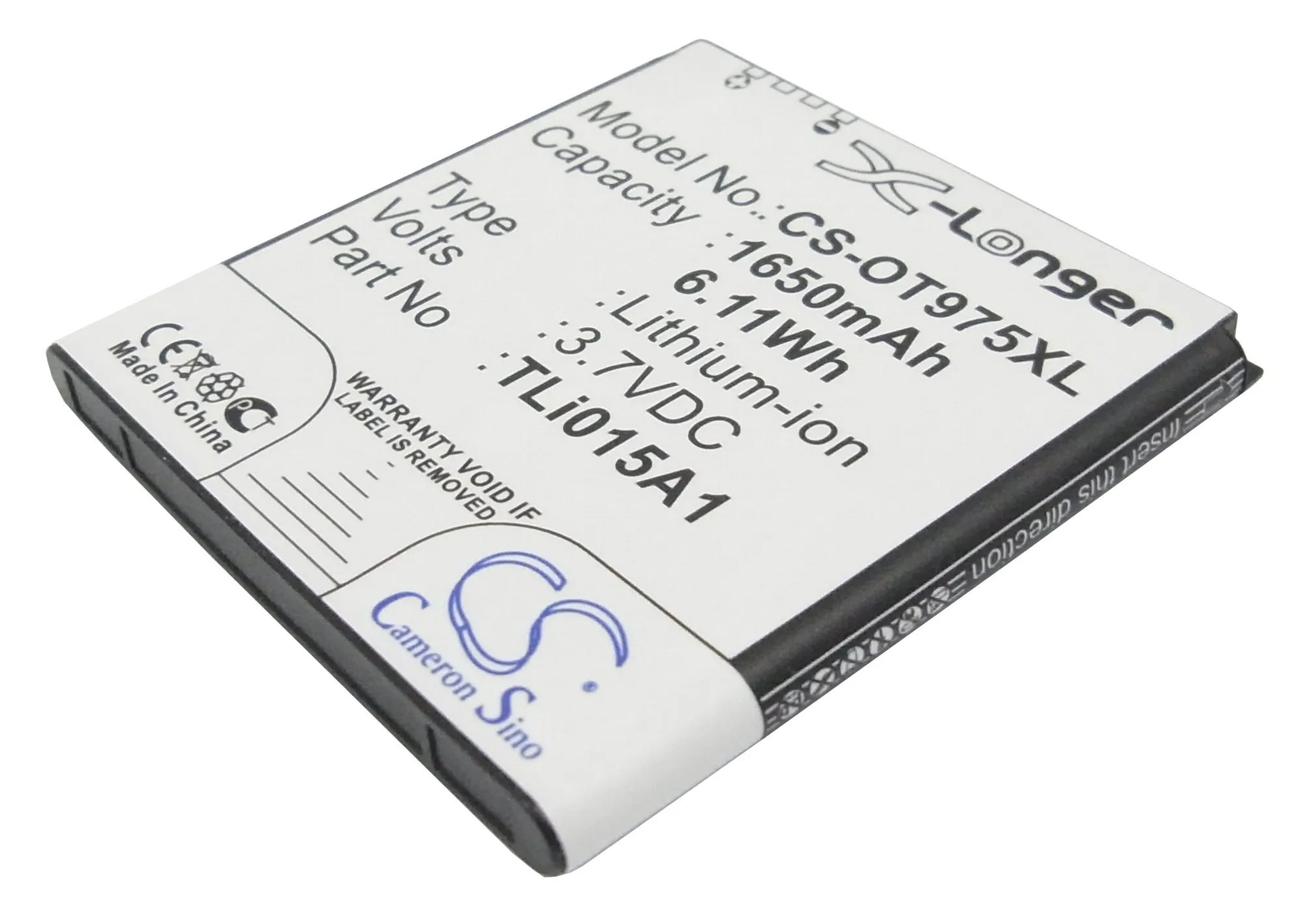 Высококачественный аккумулятор Cameron Sino TLi015A1 для Alcatel OT 975 975N базовых вариаций Vodafone