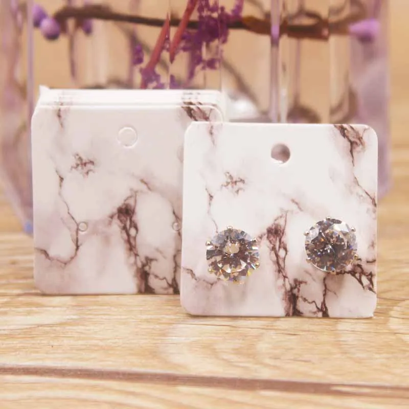 card same as pic 50 шт. маленькие серьги в форме Ловца снов, бумажная посылка, открытка, ручная работа/цветок/романтическое сердце, элегантные серьги-гвоздики - Цвет: card same as pic