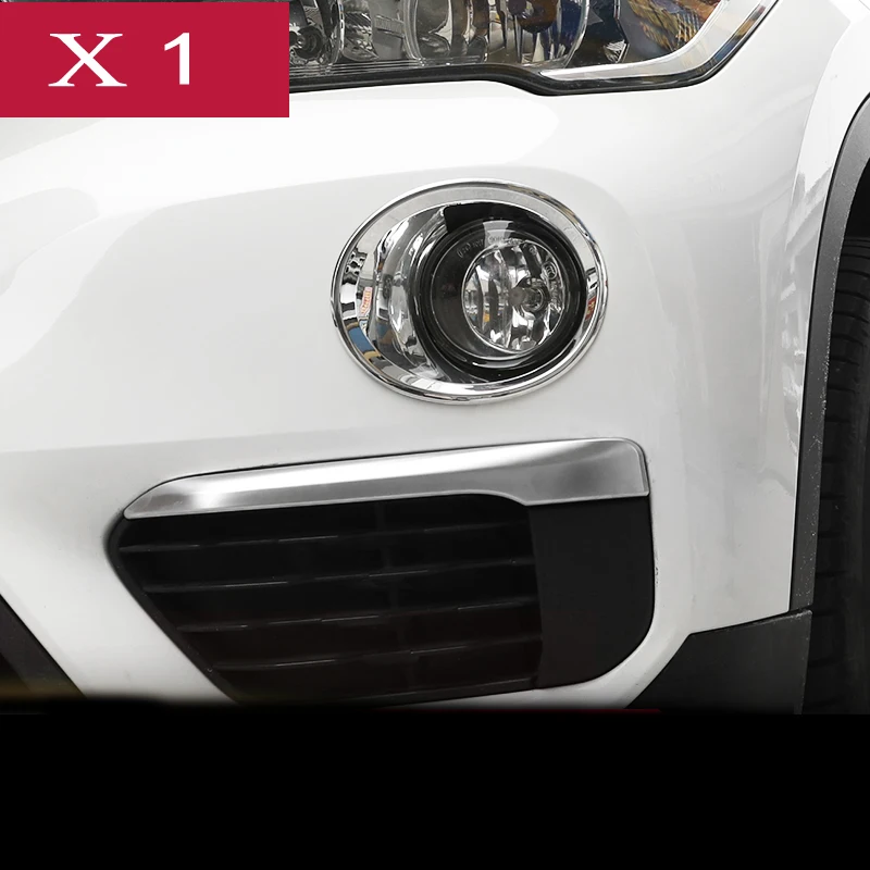 

Chrome Car Styling ABS Front Fog Light Lamp Cover Trim frame Strip 3D stickers for BMW X1 F48 2016-2020 Car Exterior Accessories