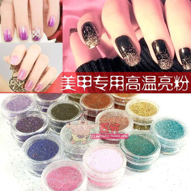 

16 Color DIY Nail Art Glitter Powder Dust Decoration kit For Acrylic Tips UV Gel Manicure tools