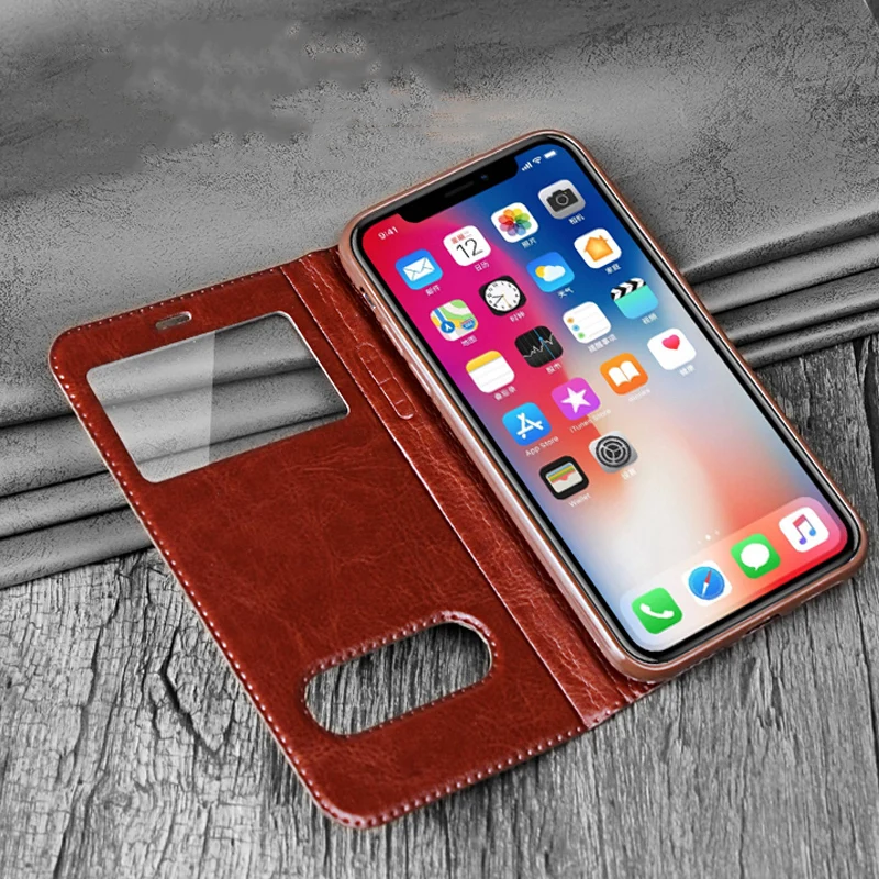 Чехол для телефона из искусственной кожи с откидной крышкой iphone X 8 7 6 6S Plus чехол