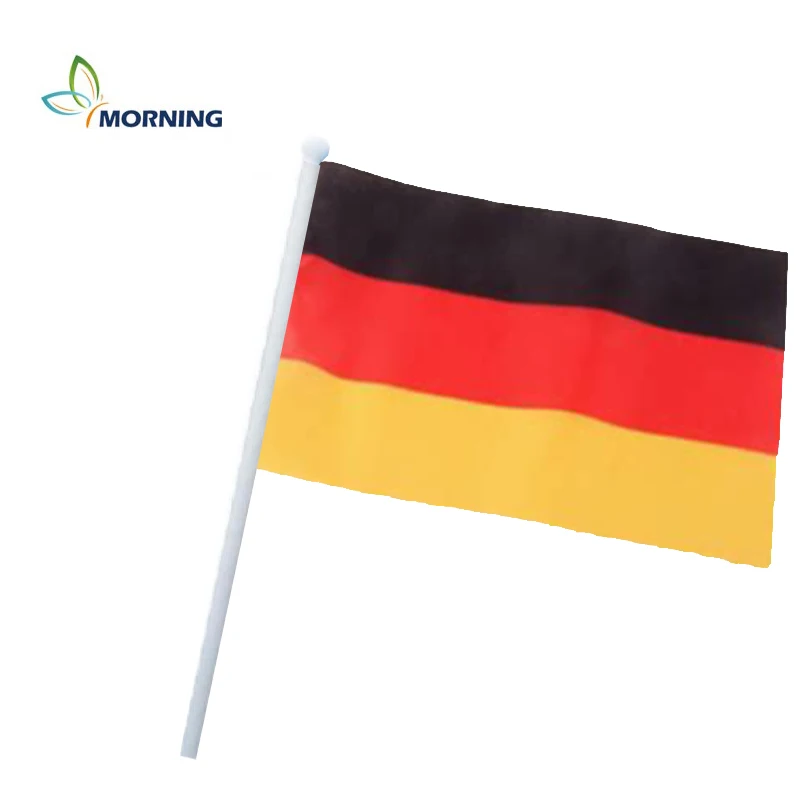 

10pcs Germany National Flags 14*21cm Hand Shaking Flag with Pole