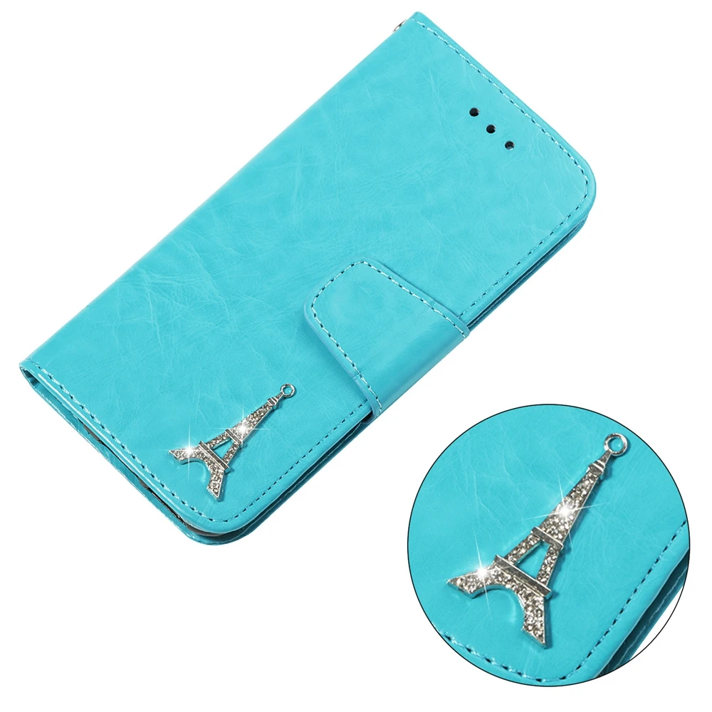 Cases For Huawei honor 4C 5C 6C 7C 6X 7X Retro Plain PU Leather Flip Wallet Bling Effiel Card holder Mate 10 Lite Pro | Мобильные