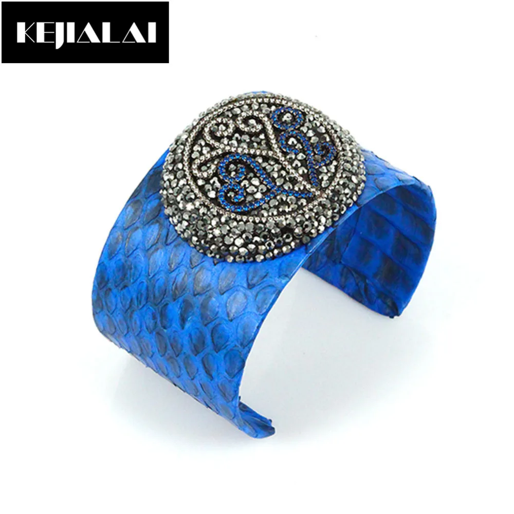 2017 Модные женские ювелирные изделия змея кожа питон кожаный браслет