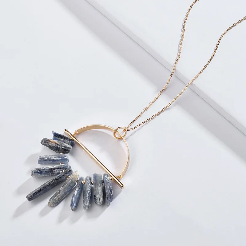 HUIDANG осень 2019 натуральные оригинальные каменные камни Круглый Кулон массивные