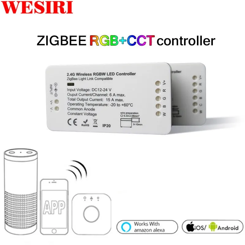 Светодиодный контроллер RGB + CCT RGBW WWCW для светодиодной ленты 12/24 В постоянного тока