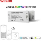 Светодиодный контроллер RGB + CCT RGBW WWCW, контроллер для светодиодной ленты, 1224 В постоянного тока, линейный светорегулятор, светодиодный контроллер с приложением