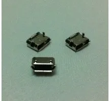 Бесплатная доставка 200 шт. Micro 5-контактный гнездовой разъем USB 2 DIP фиксированная