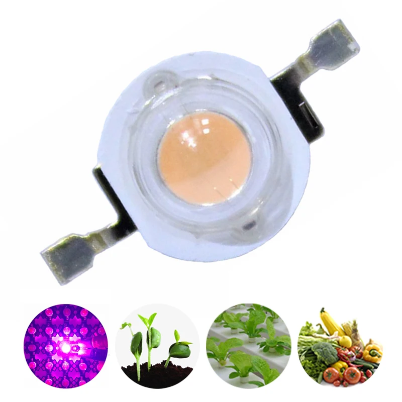 50 шт. светодиодные лампы для роста растений 3 Вт 400 нм 840 нм|led chip|led 3wchip led |