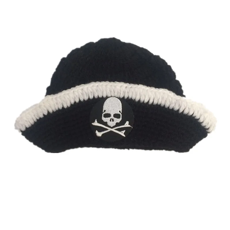 Шапка пирата капитана ручная работа черная детская мультяшная шапка реквизит