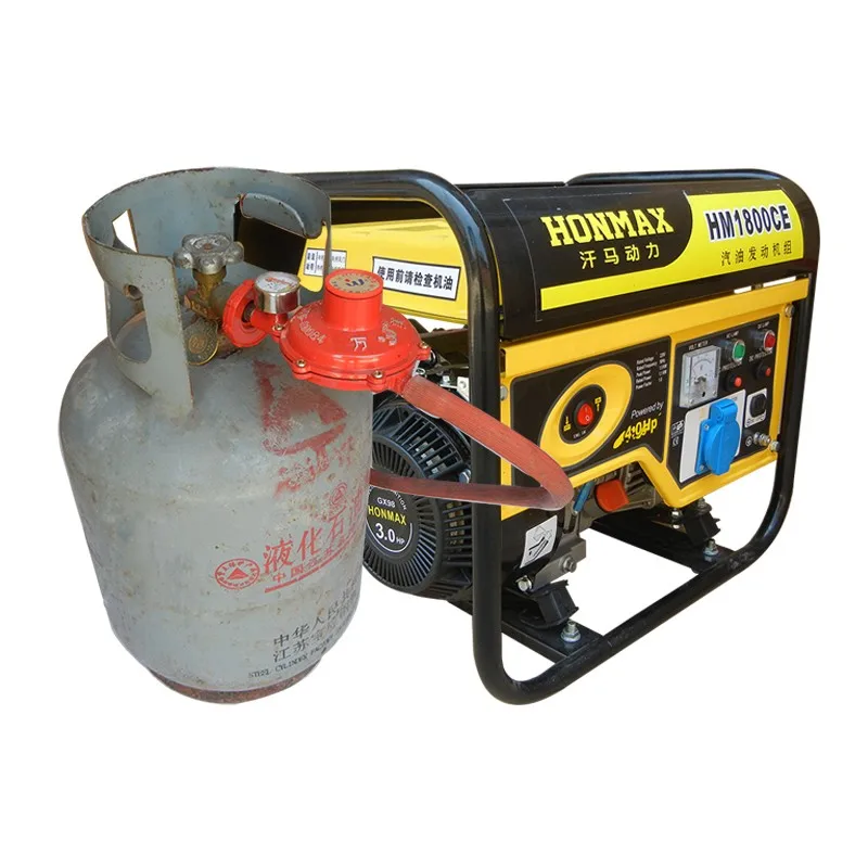 Мульти-Тип топлива 220v mute 1KW-1.5KW бытовой сжиженный газ бензиновый генератор класса люкс Тип гаечный ключ