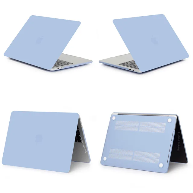 Чехол для ноутбука APPle MacBook Air Pro retina 11 12 13 15 16 mac Book 15,4 13,3 дюймов с сенсорной панелью+ чехол для клавиатуры - Цвет: Matte New Blue