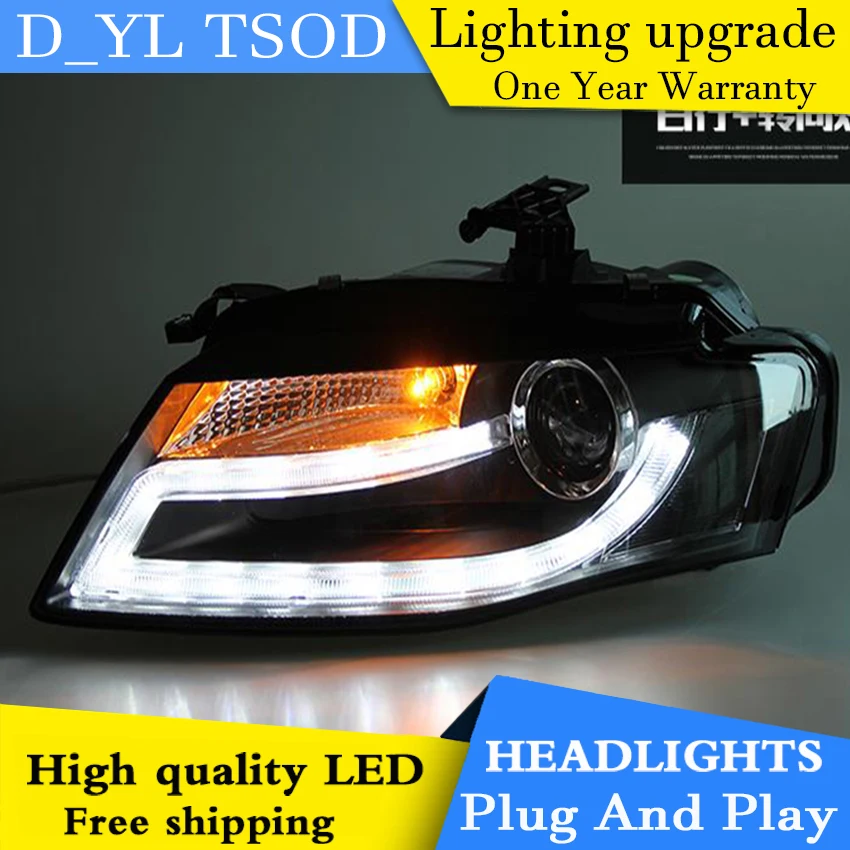 

D_YL Car Styling for Audi A4 Headlights 2008-2012 A4L LED Headlight DRL Bi Xenon Lens High Low Beam Parking HID Fog Lamp