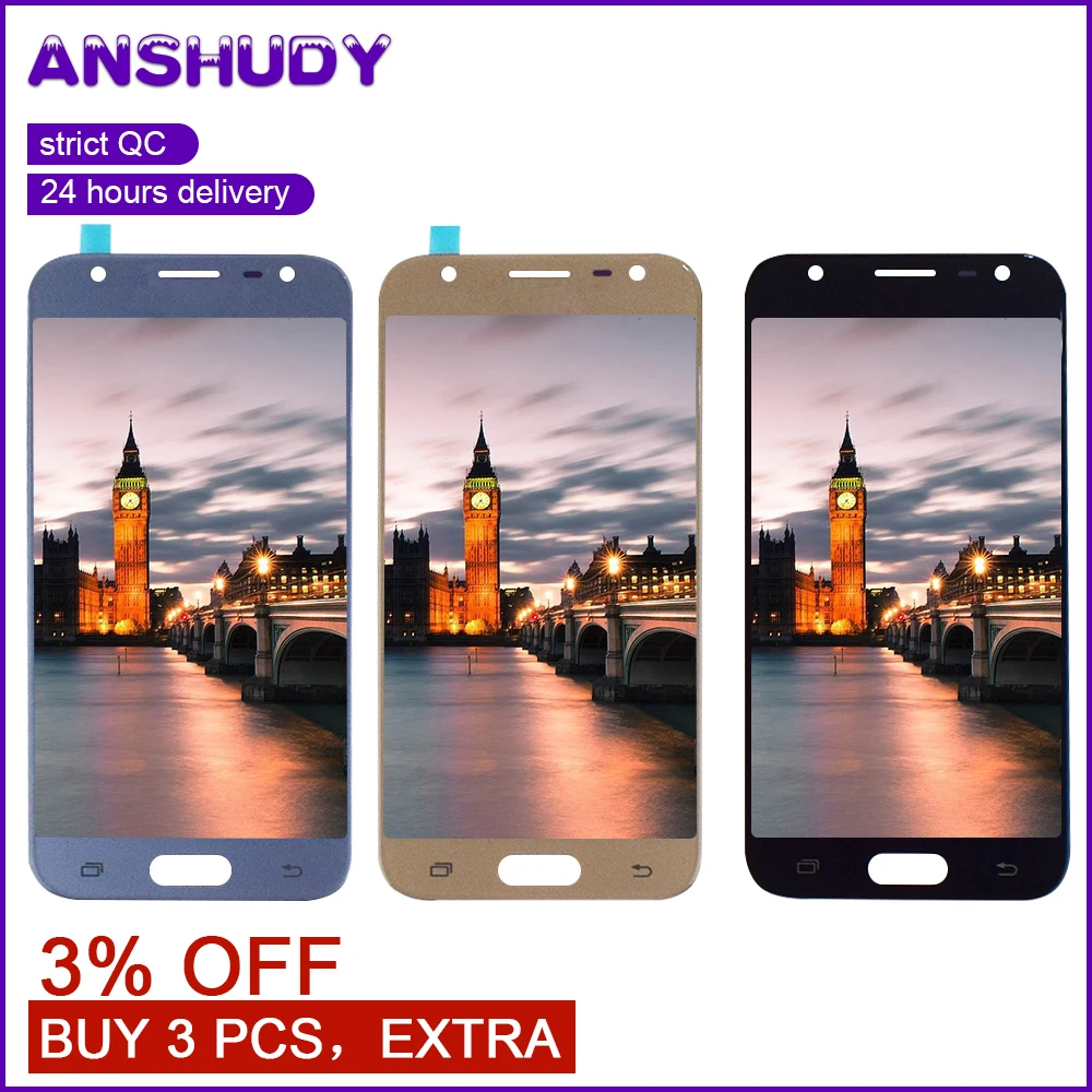 J330F ЖК-дисплей J3 2017 сенсорный экран дигитайзер сборка для Samsung Galaxy J330 дисплея SM-J330 |