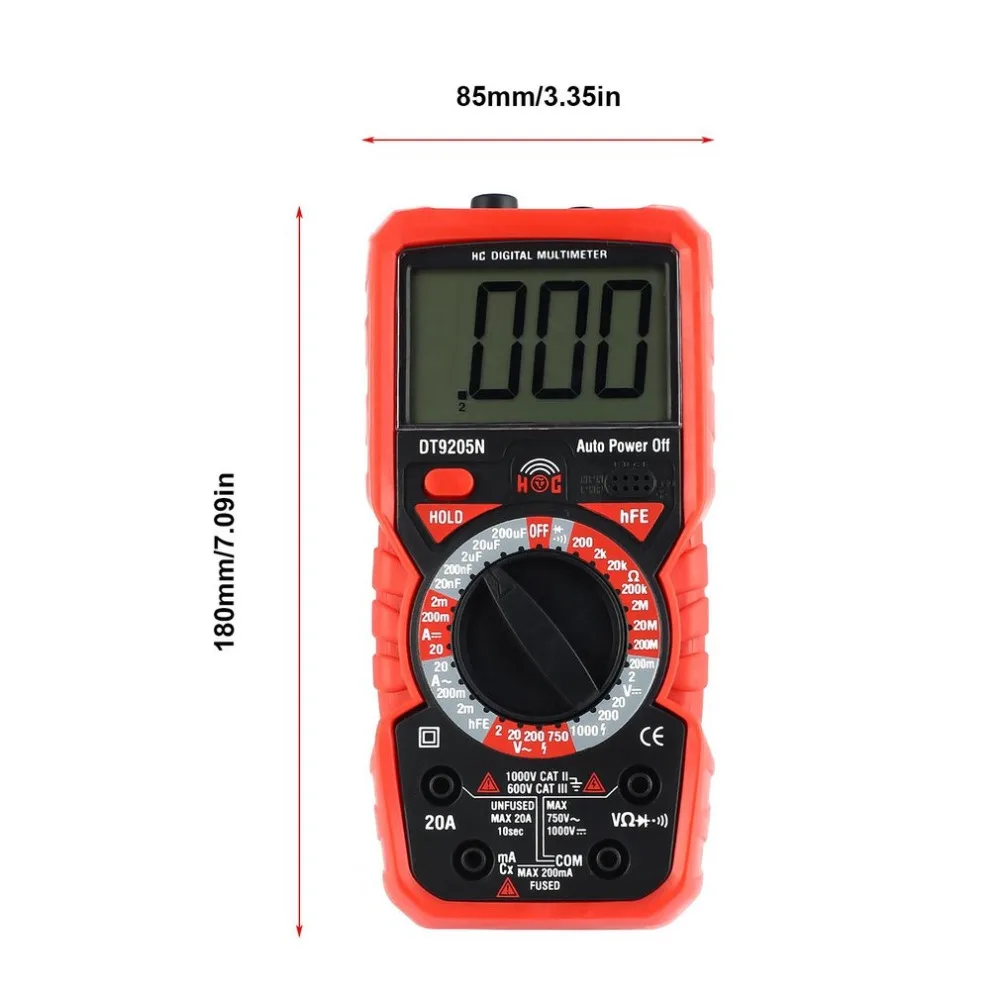 Digital Multimeter 1999 counts Handheld DC/AC Ammeter Voltmeter Ohm Diode Mini Portable Meter Multitester | Инструменты