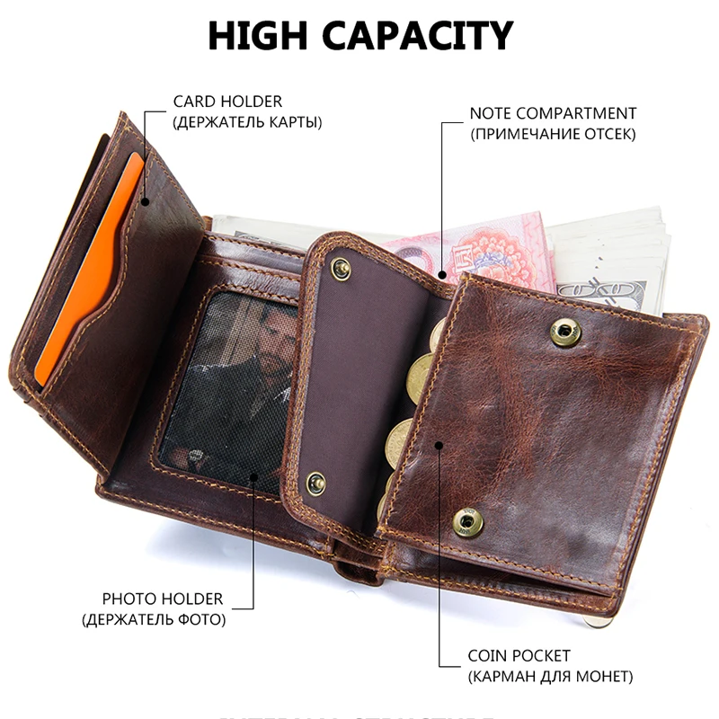 Маленькая винтажная сумка из натуральной кожи мужские кошельки с карманом для