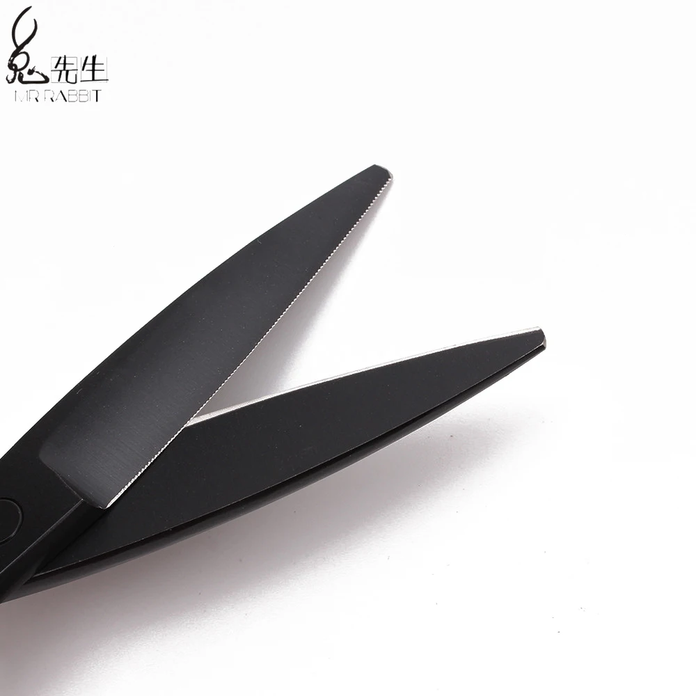 6 0 &quot17 см 440C Mr Rabbit Micro Sawtooth черные Парикмахерские ножницы для стрижки