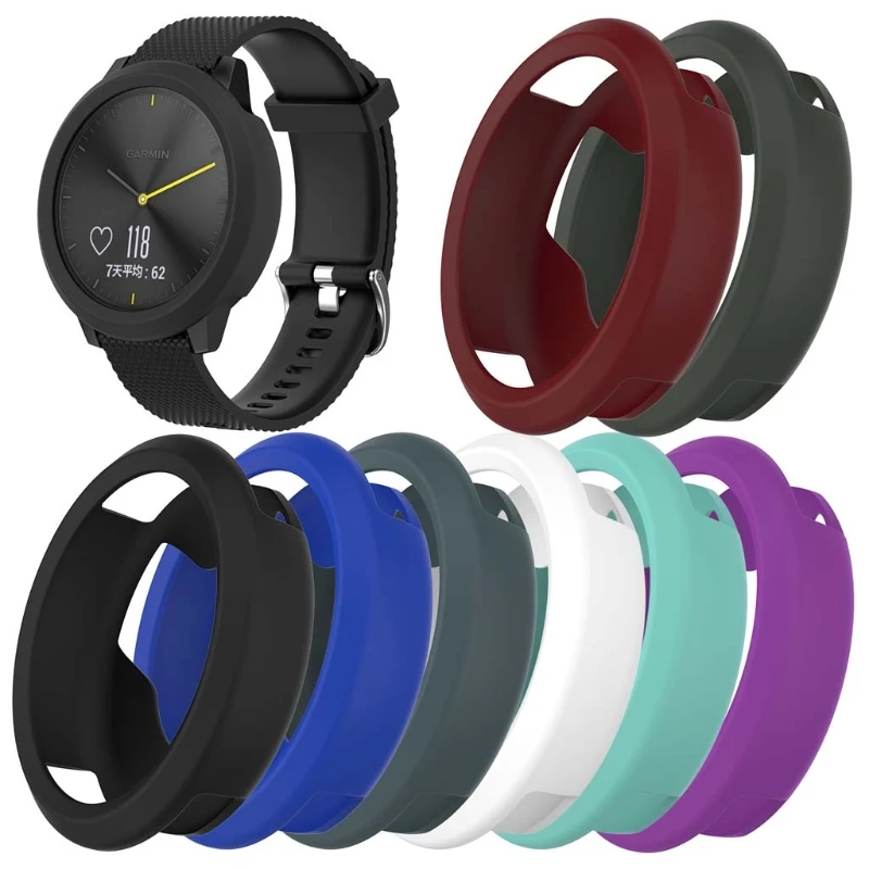 OOTDTY защитный чехол с силиконовой рамкой для спортивных часов Garmin Vivomove