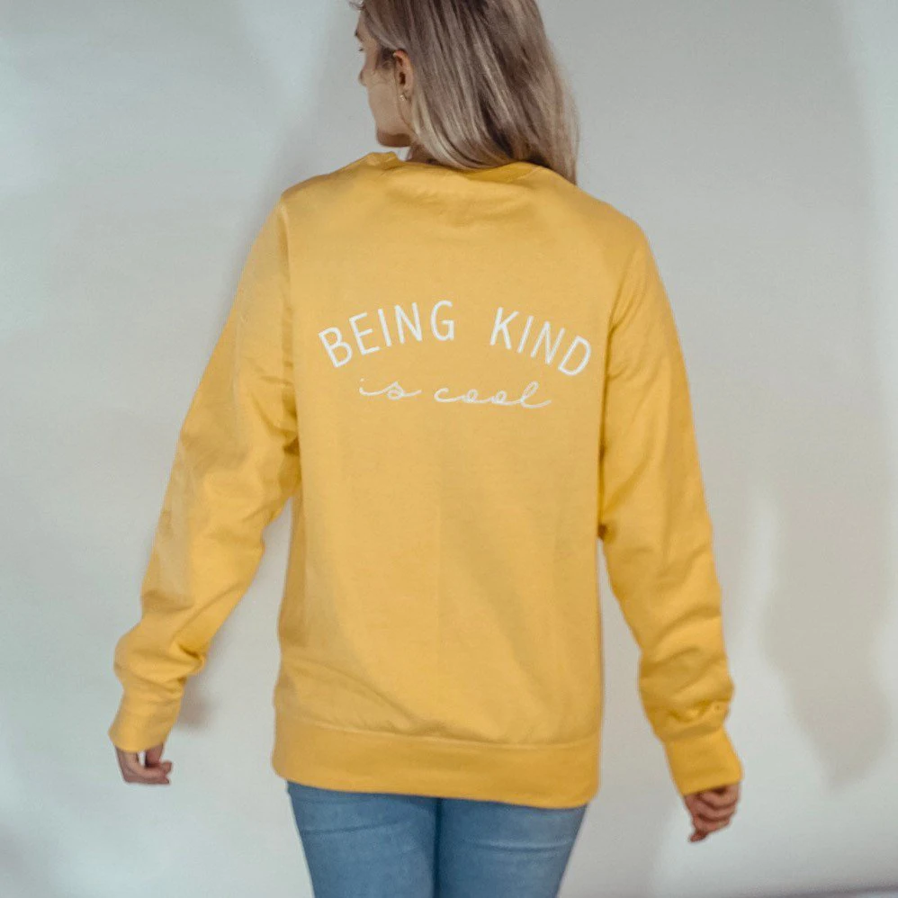 Женский свитшот с надписью Be kind is cool новый сезон весна-осень хипстерский пуловер