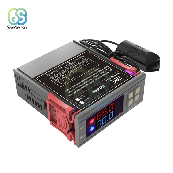 SHT2000 DC 12V-72V SHT2000 STC-3028 AC 110V 220V DC 12V 24V цифровой регулятор температуры и влажности Термостат гигрометр - Цвет: SHT2000 DC 12V-72V