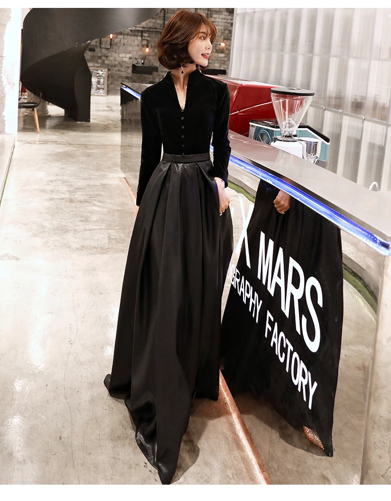 Robe de Soiree сексуальные велюровые вечерние платья глубокий v-образный вырез Элегантные Бархатные вечерние платья LYFY69
