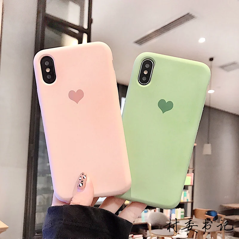 Знак любви для iphone Xs XR Max мобильный телефон оболочка iPhone6s 7 8 Plus чистый цвет