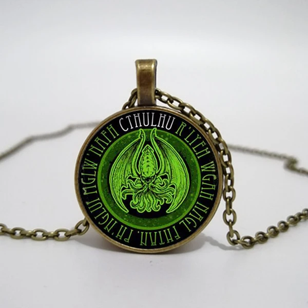 Винтажное ожерелье с подвеской и кабошоном Ктулху | Украшения аксессуары