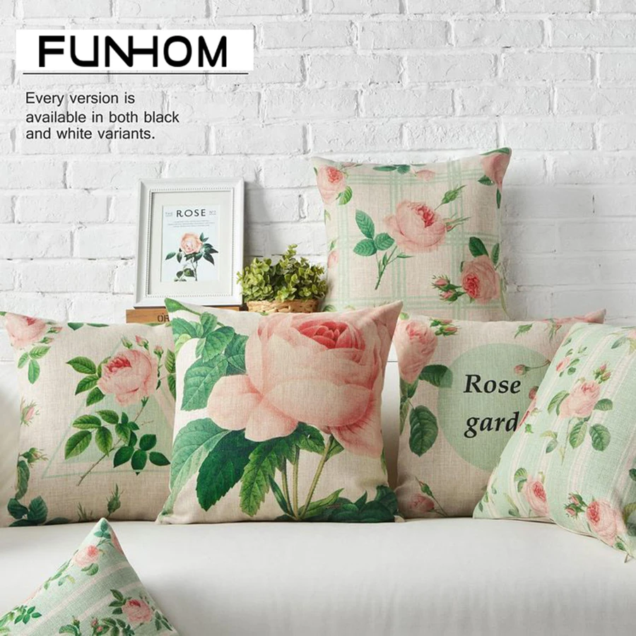 Европейская деревенская Цветочная Подушка с цветами подушка для украшения дома