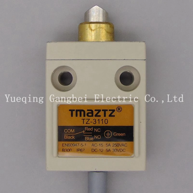 

Tmaztz TZ-3110 IP67 4Wire Roller Lever Plunger Limit Switch SPDT NO+NC Copper wire 3M