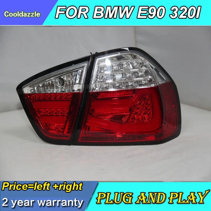 Для BMW E90 3 Series 320i 323i 325 330 335 светодиодный задний фонарь 2005 2006 2007 2008 год красный белый
