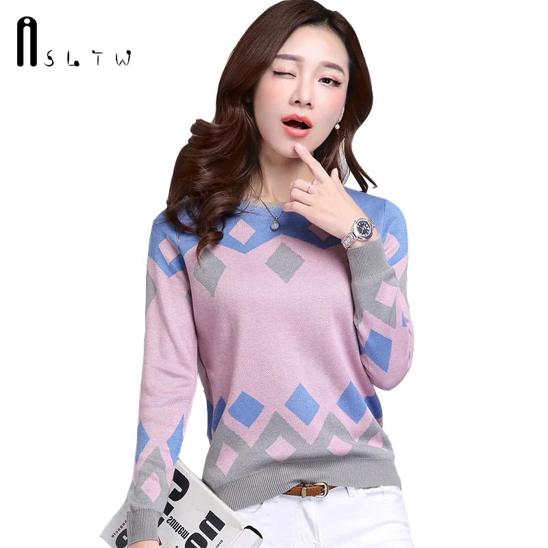 Весенний пуловер свитер для женщин модный кашемировый с длинным рукавом и