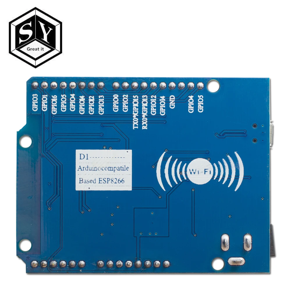 1 шт. Great IT New WeMos D1 Mini CH340 WiFi макетная плата ESP8266 ESP 12E uno на основе щит UNO|Интегральные