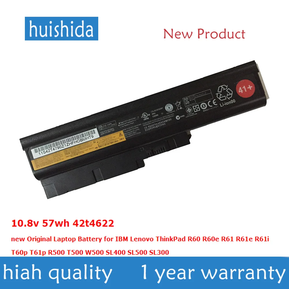 Аккумулятор для ноутбука Lenovo ThinkPad R60 R60e R61 R61e R61i T60p T61p 10 8 В 57wh 42t4622|Аккумуляторы