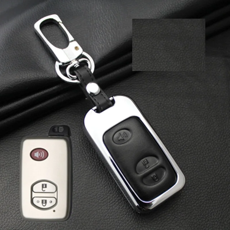 Leather Car Key Case Cover For Toyota Land Cruiser Prado 150 Camry Prius Crown For Subaru 2013 Foreste Outback XV legacy