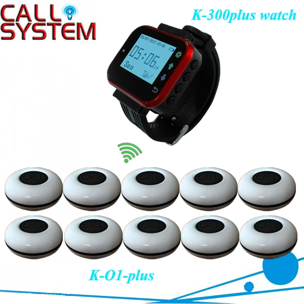 Удаленная Беспроводная система вызова официанта 1 ручные часы 10 звонок зуммер