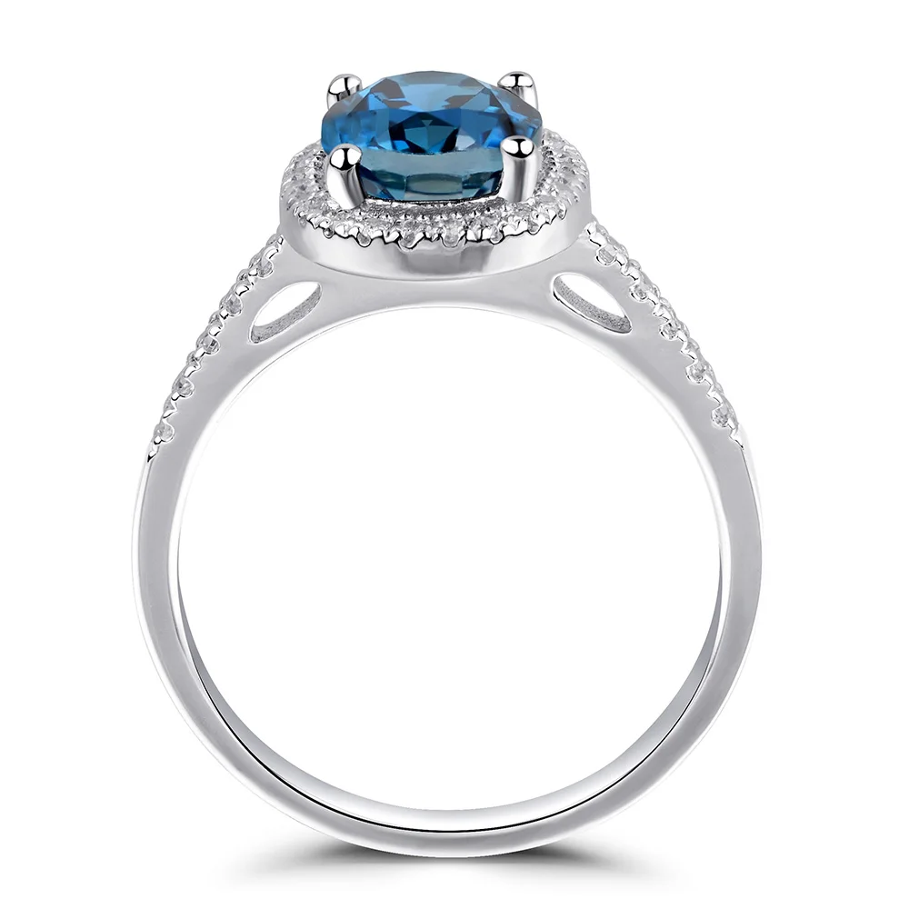 Женское кольцо из серебра 925 пробы с голубым топазом|ring for|rings for womenrings women wedding |