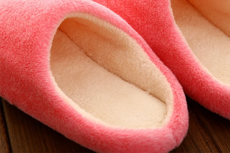 Женские домашние тапочки мягкие плюшевые одноцветные теплые Pantuflas Осень-зима 2019 |