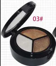 03 3 цвета Smoky eyeshadow palette Professional glitter eyeshadow shimmer pigment+ кисть+ зеркальный макияж телесные матовые тени для век MOR001 - Цвет: 03