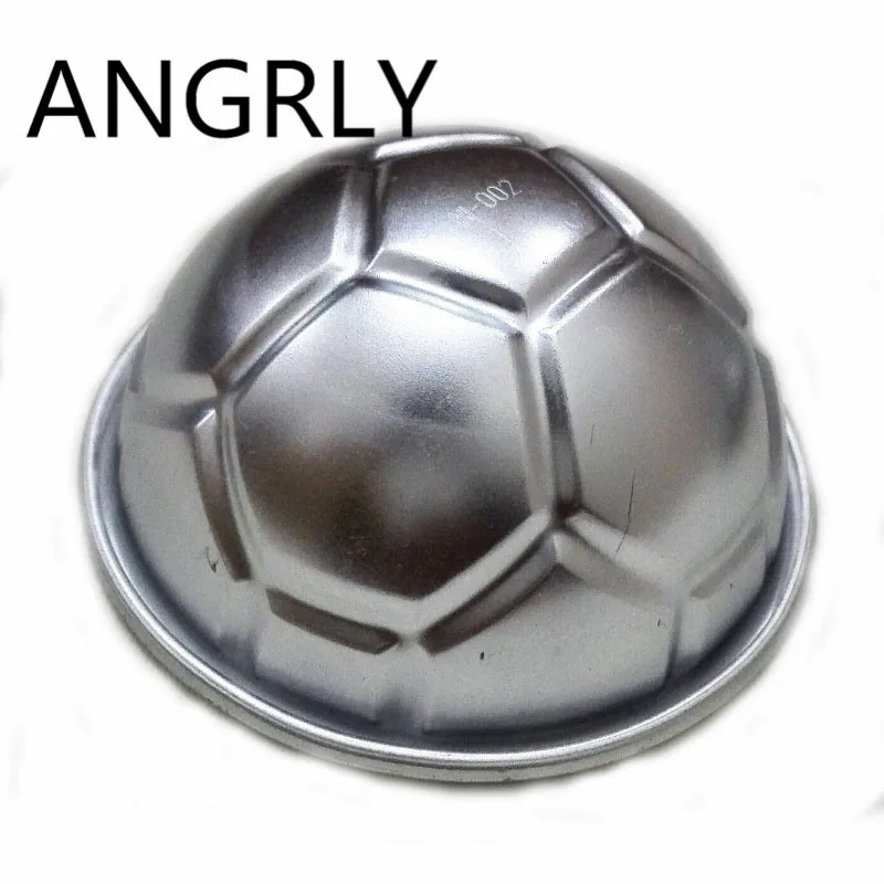 

ANGRLY 6pcs Aluminium Alloy Baking Mold Baking Mold Cake Dessert Football Form Mould Jelly Mold Pudding Hemisphere DIY Cake