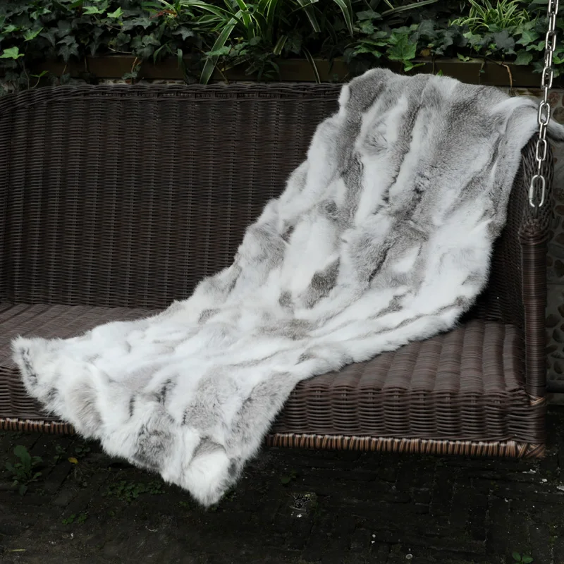 Одеяло из натурального кроличьего меха размеры 70x140 см|rugged rugged|rug blanketrug fur |