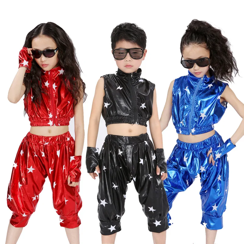 Детский костюм для джазовых танцев с блестками в стиле хип хоп|Бальные танцы| |