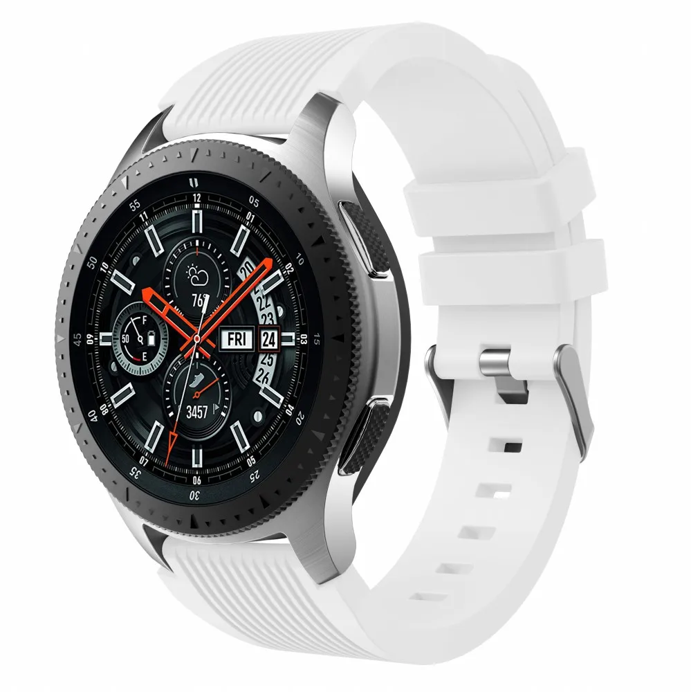 Силиконовый ремешок для часов samsung Galaxy Watch 46 мм версия SM-R800 полосатый резиновый сменный Браслет 22 мм ширина ремешка