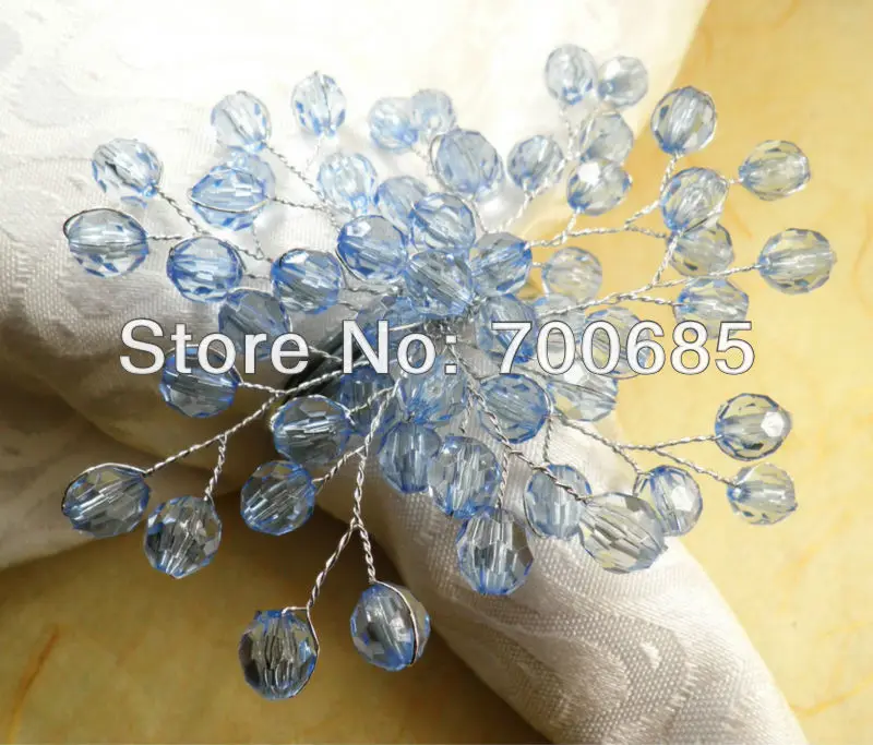 

blue beads acrylic napkin ring, wholesale napkin holder
