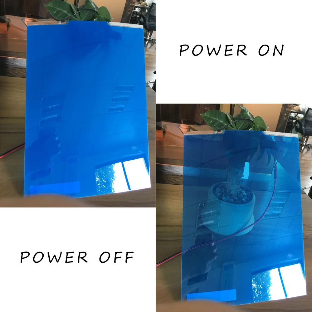 Самоклеящаяся синяя пленка PDLC как задней проекции с блоком питания 29 7 см x 21 см|film