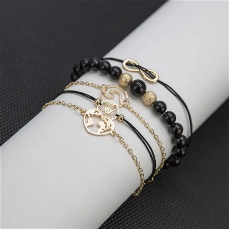 Высокое качество 5 шт./компл. натуральный камень Wap сердце волна регулируемый