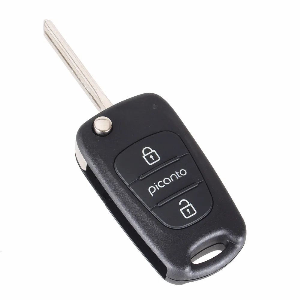 KEYYOU 10X Новый складной ключ с 3 кнопками для KIA Picanto чехол пульта дистанционного