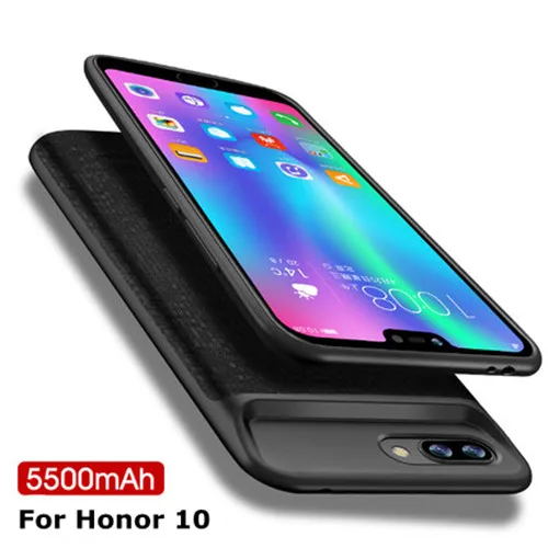 5500 for Honor 10 Мягкий чехол-накладка для huawei Honor 10, 9, 8 Lite, 7X, 8X, чехол Carregador, внешний аккумулятор, Carregamento, для huawei P20 Lite, Nova 3e - Цвет: 5500 for Honor 10