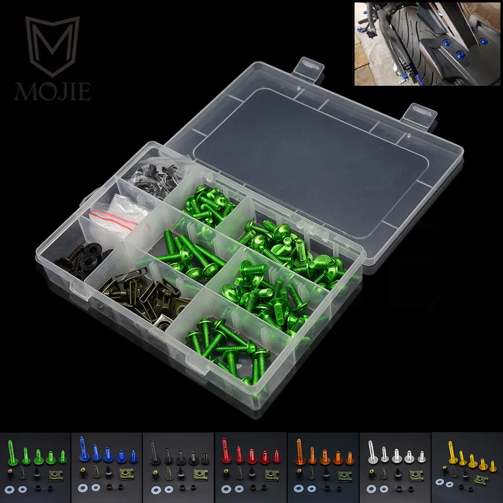 

Motorcycle Aluminum Fairing Bolt Screw Fastener Fixation Fairing Bolts Screw Kit For kawasaki 500 KX 450 KLX250 KLX450R KLR650