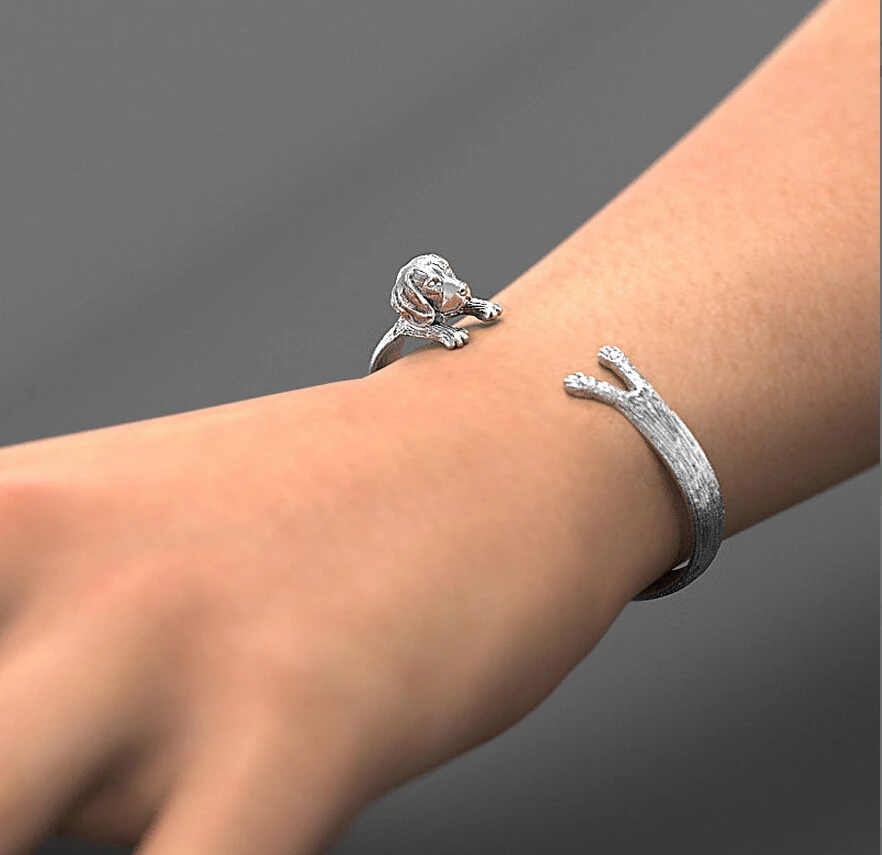 Хип-хоп стиль бохо шик Бигль браслет с собаками ретро животное милый девушка мода