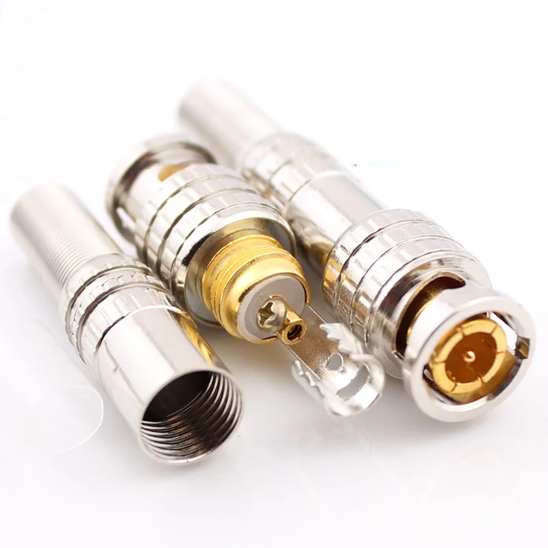 50pcs HD Digital Cable Network Connector Plug 75-5 Canare BNC Gold-plated Free Solder | Обустройство дома
